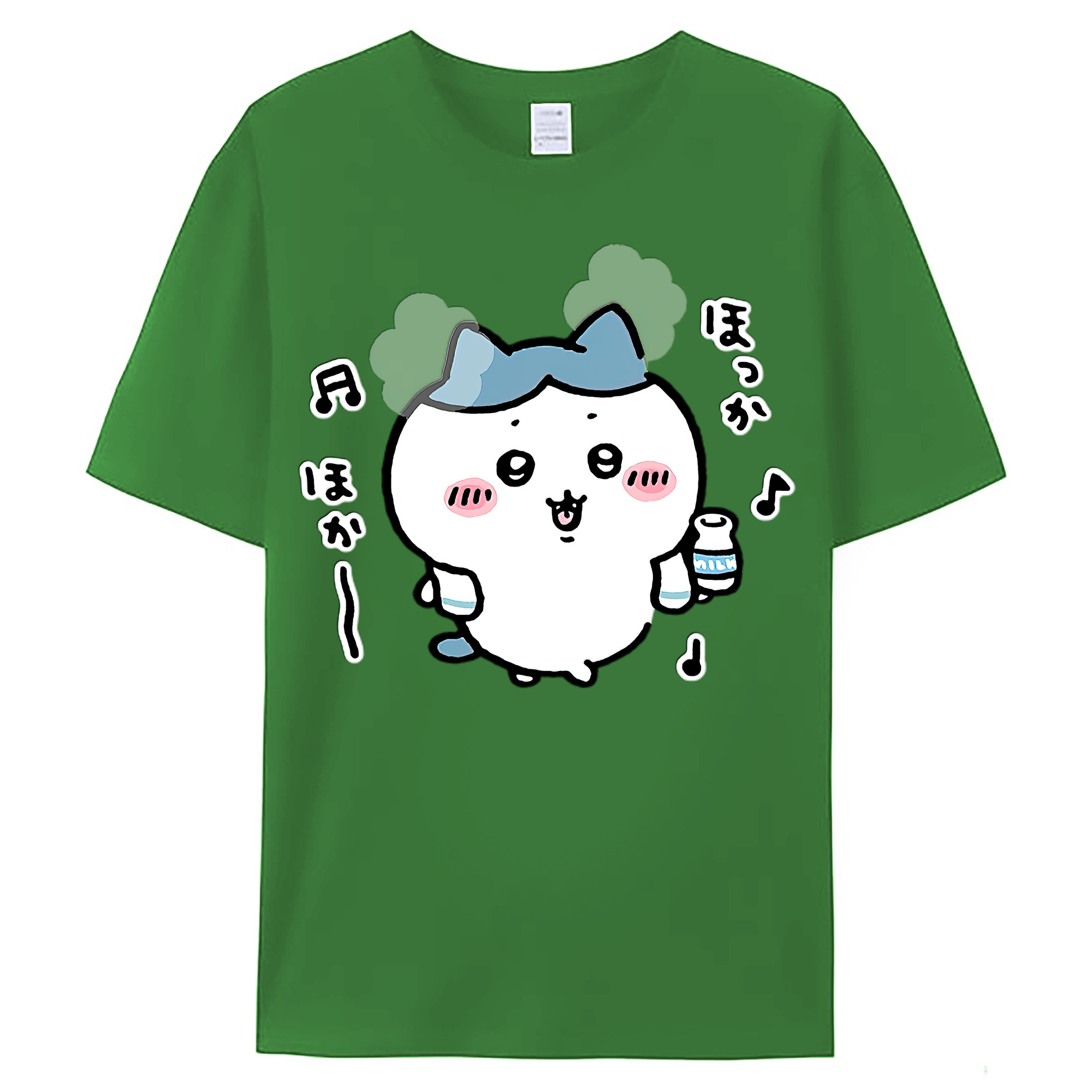 （画像用） ちいかわ ハチワレ Chii-kawa hachiware レディースカジュアルプリントTシャツ（綿100％）